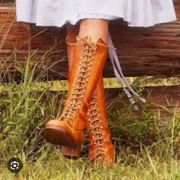 FRYE Campus Lug Lace Leather Knee-High Boots - Picture 16 of 16